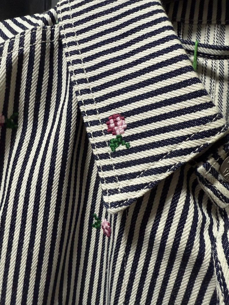 Kenzo Kenzo Striped Floral Denim Jacket Nigo Size US L / EU 52-54 / 3 - 4 Thumbnail
