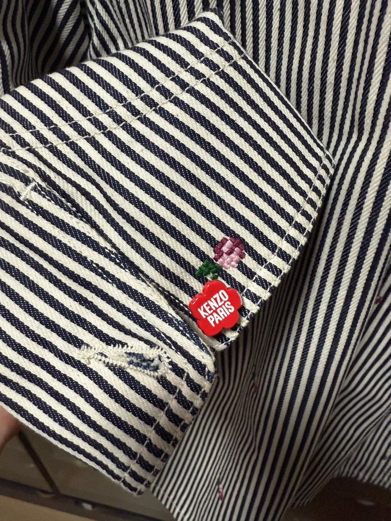 Kenzo Kenzo Striped Floral Denim Jacket Nigo Size US L / EU 52-54 / 3 - 6 Thumbnail