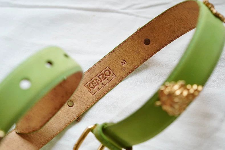 Kenzo 1980s Kenzo Green Leather Grape Belt Size ONE SIZE - 9 Thumbnail