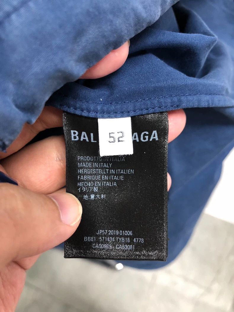 Balenciaga Balenciaga Blue White Zip-up Jacket Size US L / EU 52-54 / 3 - 4 Thumbnail