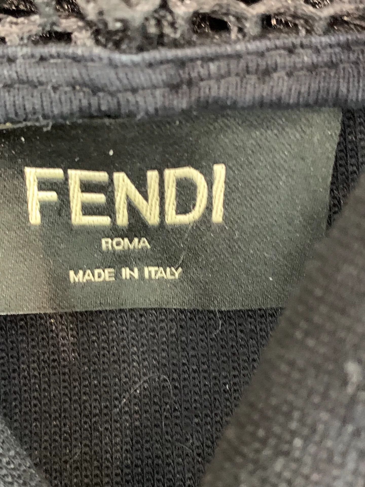 Fendi Fendi Logo Cutout Panel Black Hoodie Size US L / EU 52-54 / 3 - 3 Thumbnail