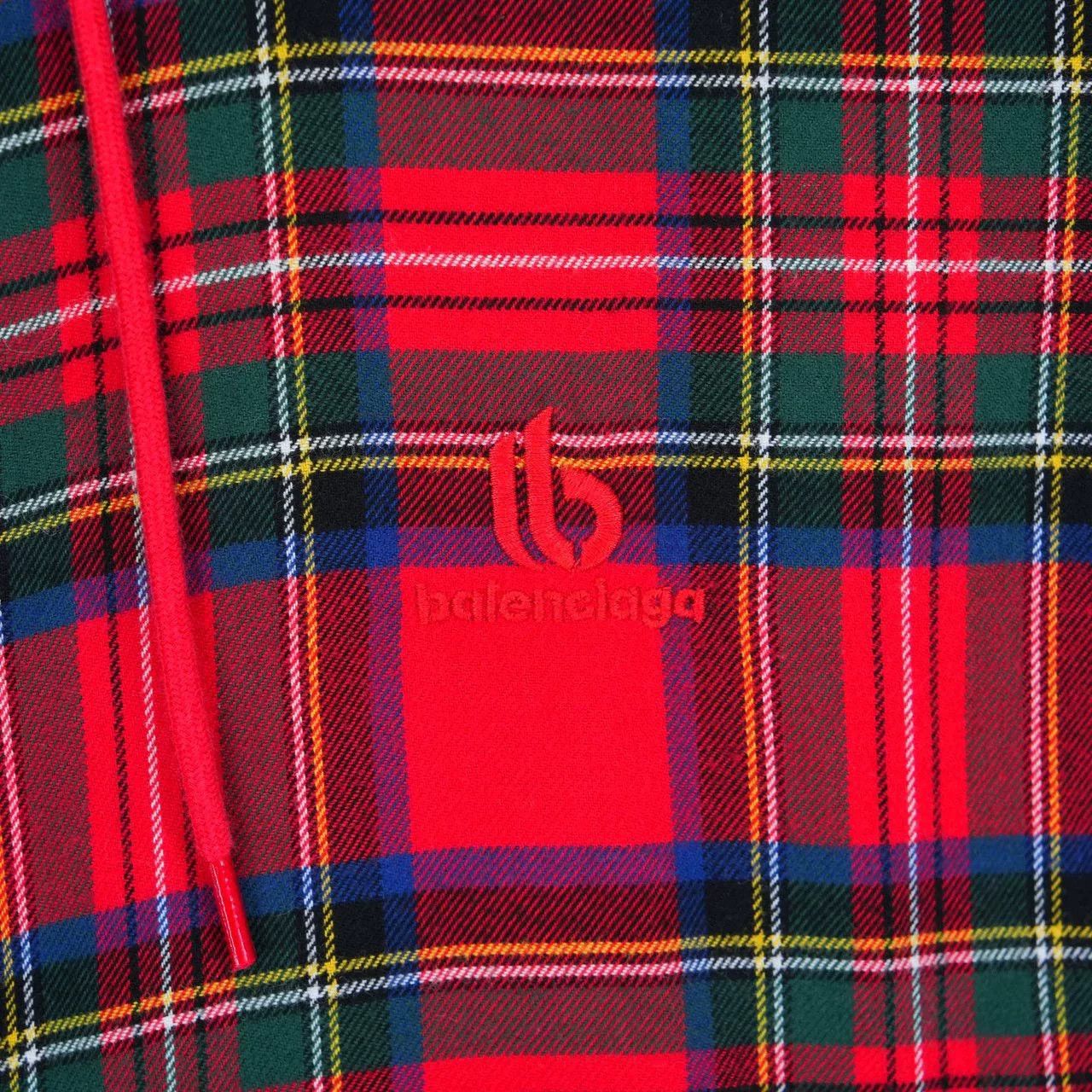 Balenciaga Balenciaga Red Plaid Hooded Shirt Jacket Size US S / EU 44-46 / 1 - 4 Thumbnail
