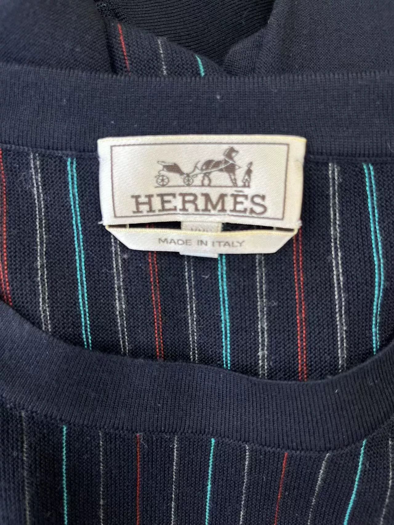 Hermes Hermes Striped Wool Knit Sweater XXL Size US XXL / EU 58 / 5 - 3 Thumbnail