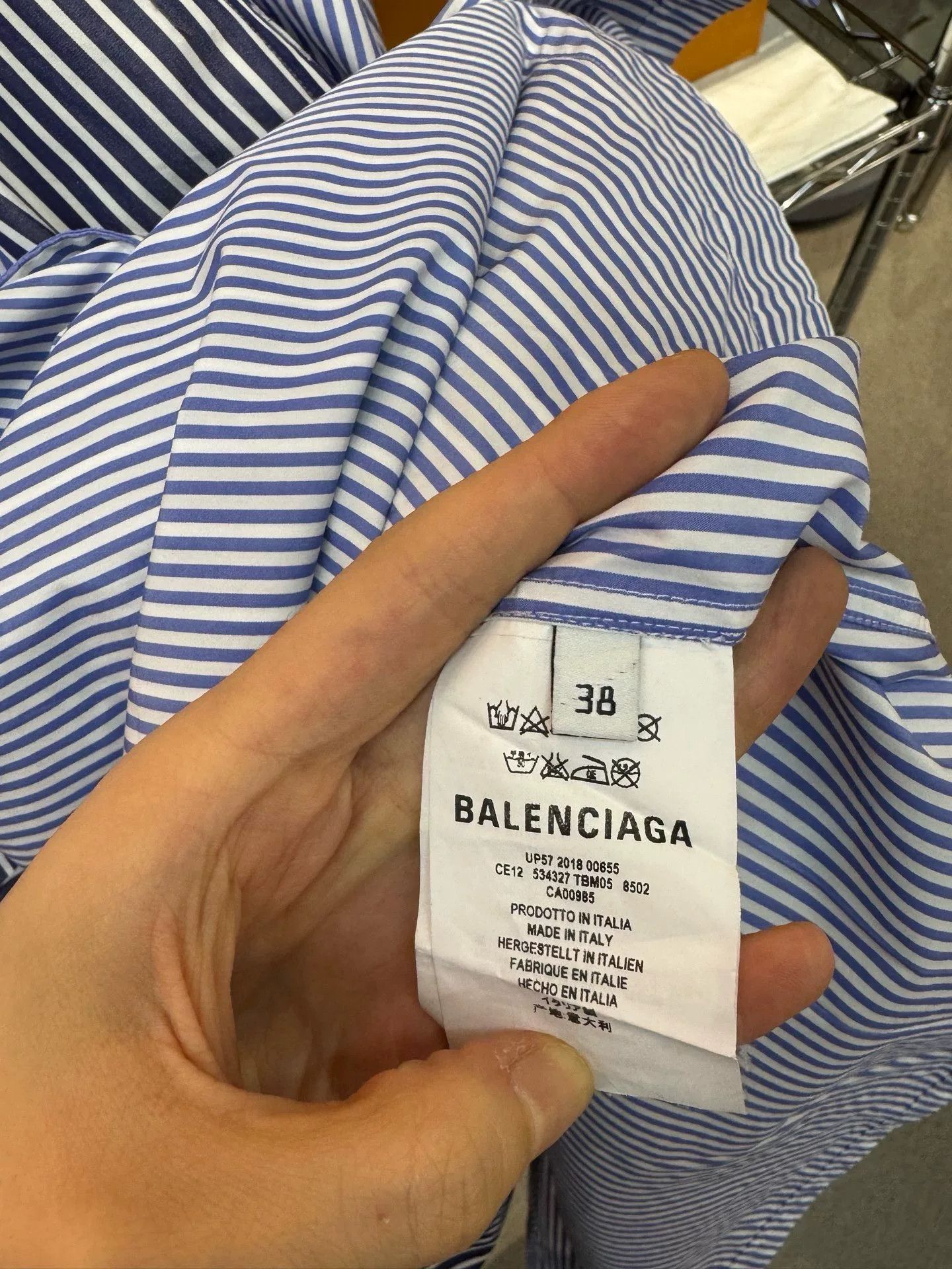 Balenciaga Balenciaga Reversible Striped Shirt Size US M / EU 48-50 / 2 - 5 Thumbnail