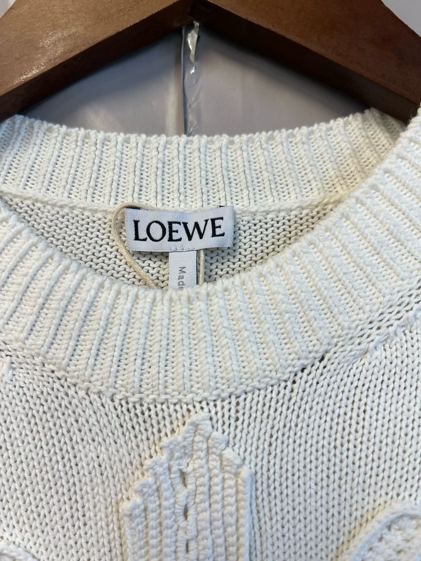 Loewe Loewe White Knit Short Sleeve Top Size US M / EU 48-50 / 2 - 3 Thumbnail