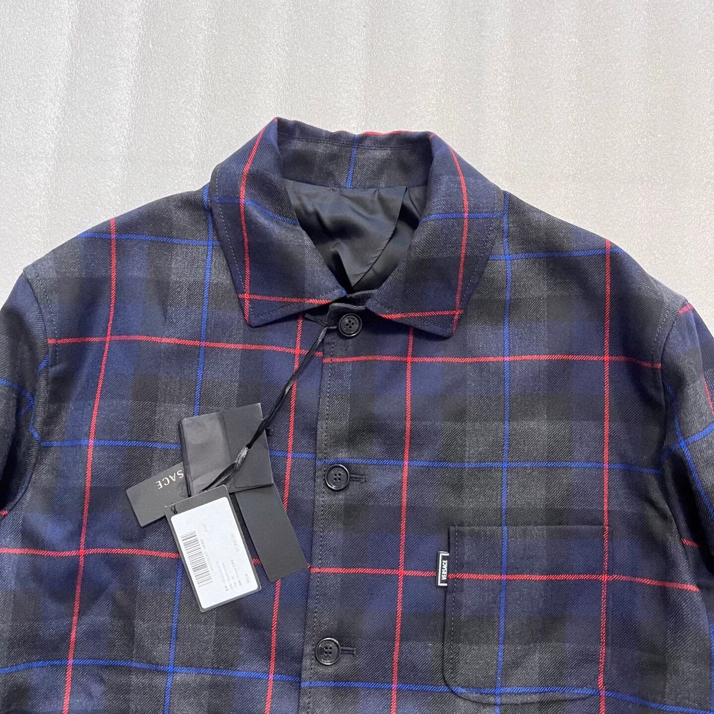 Versace Versace Men's Thin Wool Plaid Jacket Size US XXL / EU 58 / 5 - 2 Thumbnail