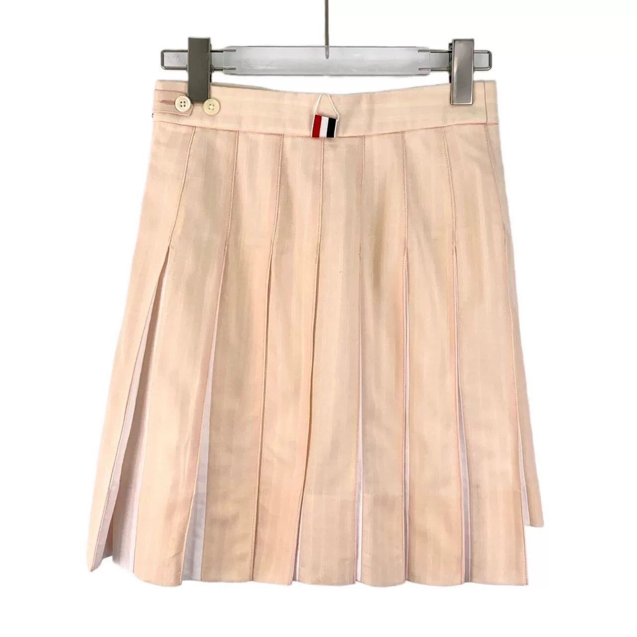 Thom Browne thom browne beige pleated wool mini skirt Size US 36 / EU 52 - 2 Thumbnail