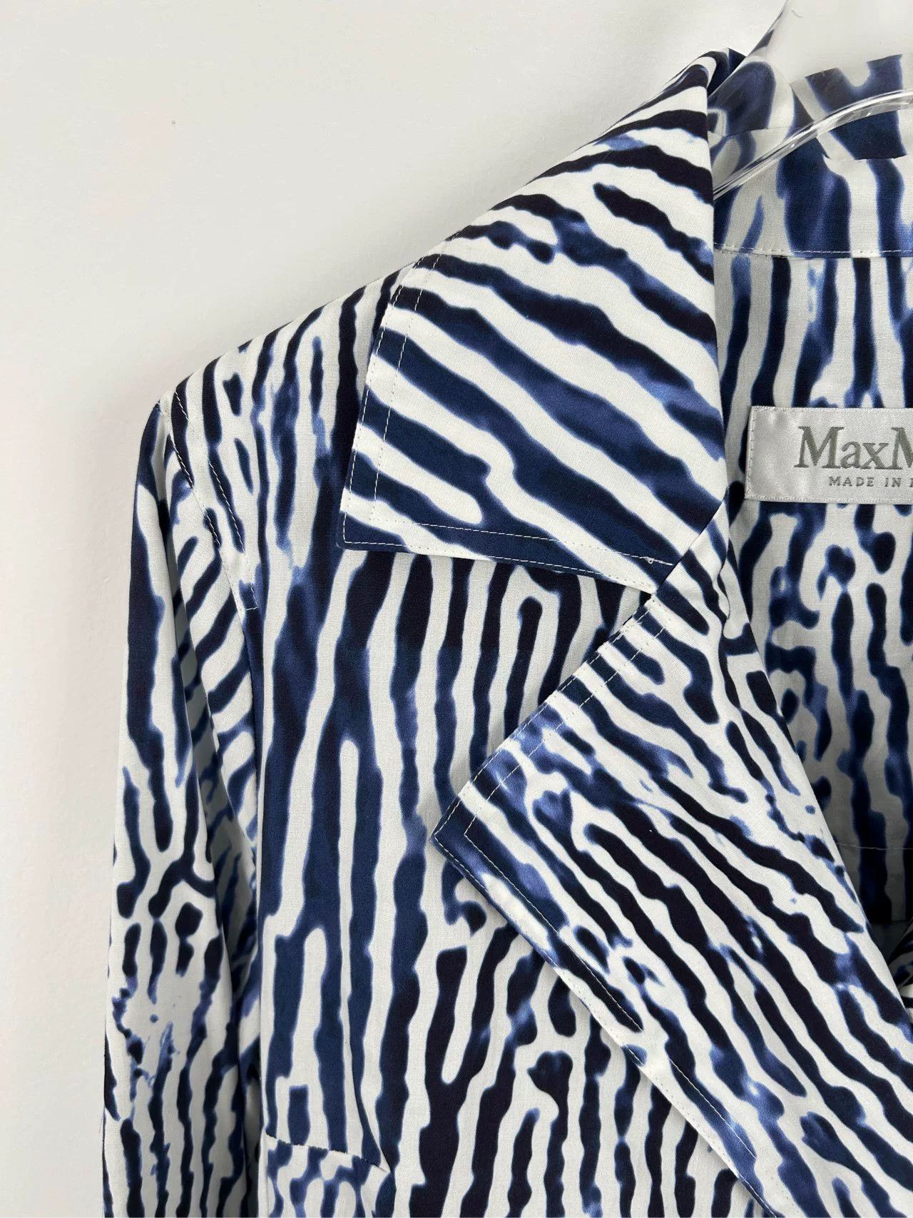Max Mara maxmara striped belted dress in blue Size US M / EU 48-50 / 2 - 4 Thumbnail