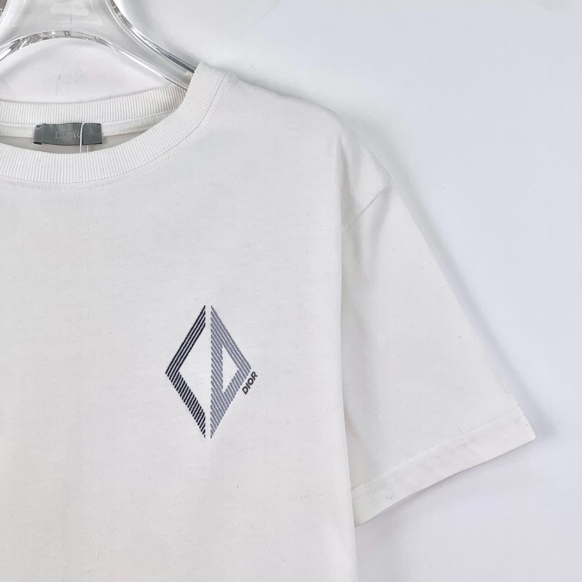 Dior white cd embroidered cotton t-shirt Size US XS / EU 42 / 0 - 3 Thumbnail