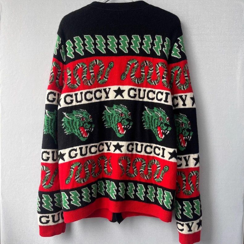 Gucci Gucci Logo all-over print knitted cardigan XS Size US XS / EU 42 / 0 - 4 Thumbnail