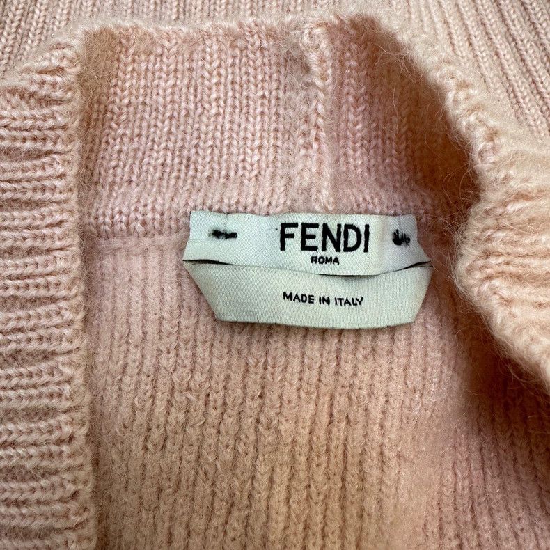 Fendi Embroidered Mohair Cardigan
