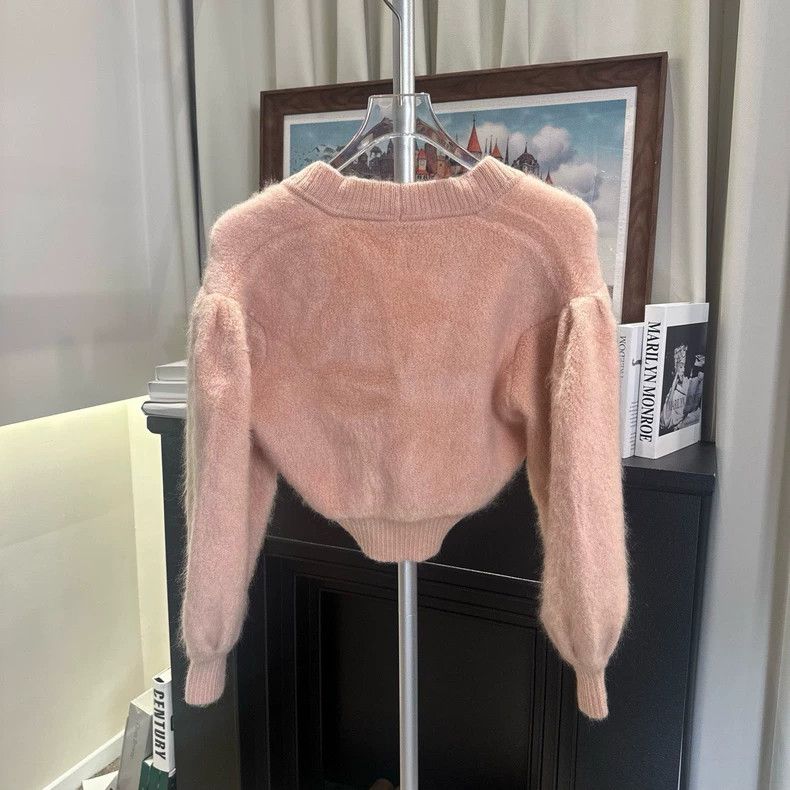 Fendi Embroidered Mohair Cardigan