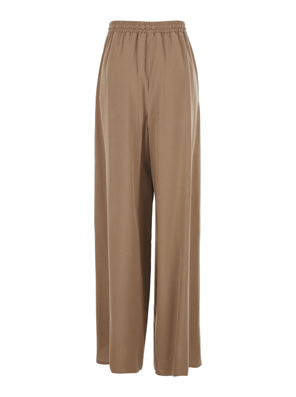 Max Mara Beige 'Genero' Pants with Elastic Waist and Silk Drawstring for Women Size 30" / US 8 / IT 44 - 2 Thumbnail