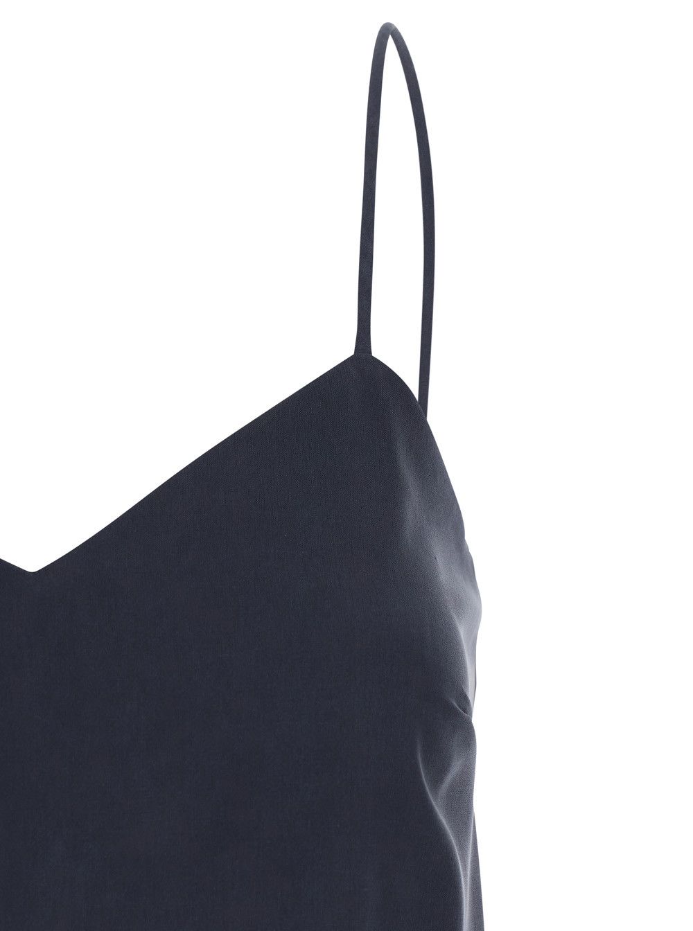 Max Mara 'Umbia' Blue Silk Top with Thin Straps and V-Neck on the Front Woman Size M / US 6-8 / IT 42-44 - 3 Thumbnail