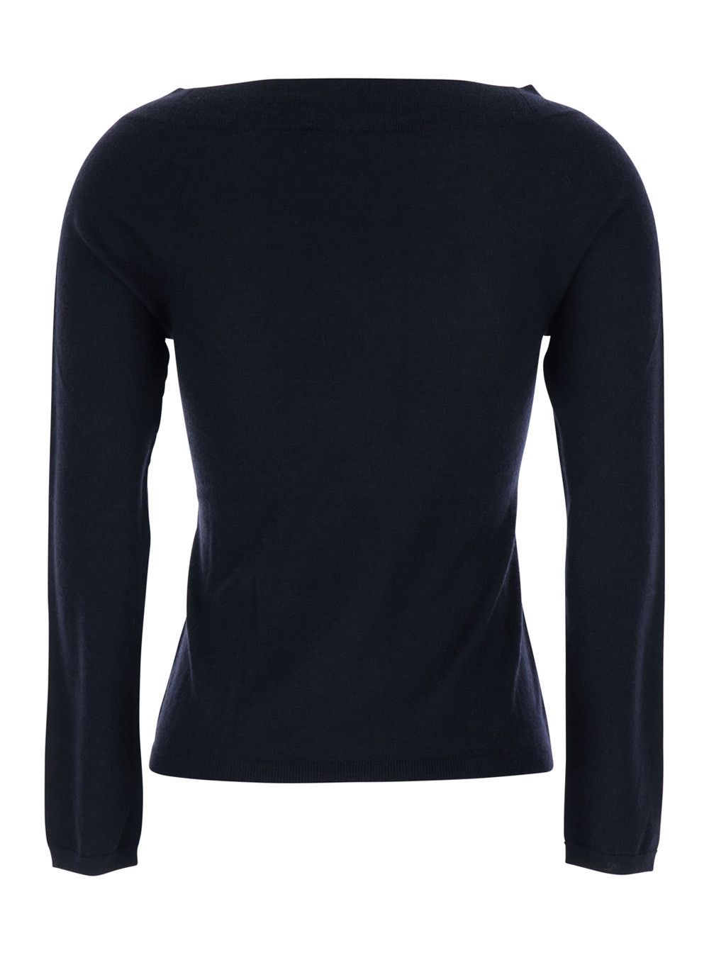 Max Mara 'Faretra' Blue Sweater with Boat Neck in Cashmere Woman Size S / US 4 / IT 40 - 2 Thumbnail