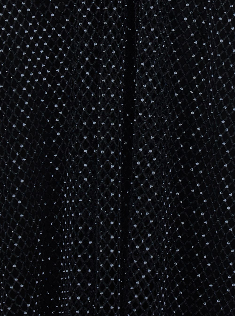 Sportmax Top with Mesh Design and All-Over Applied Rhinestones in Black Fabric for Women Size M / US 6-8 / IT 42-44 - 3 Thumbnail