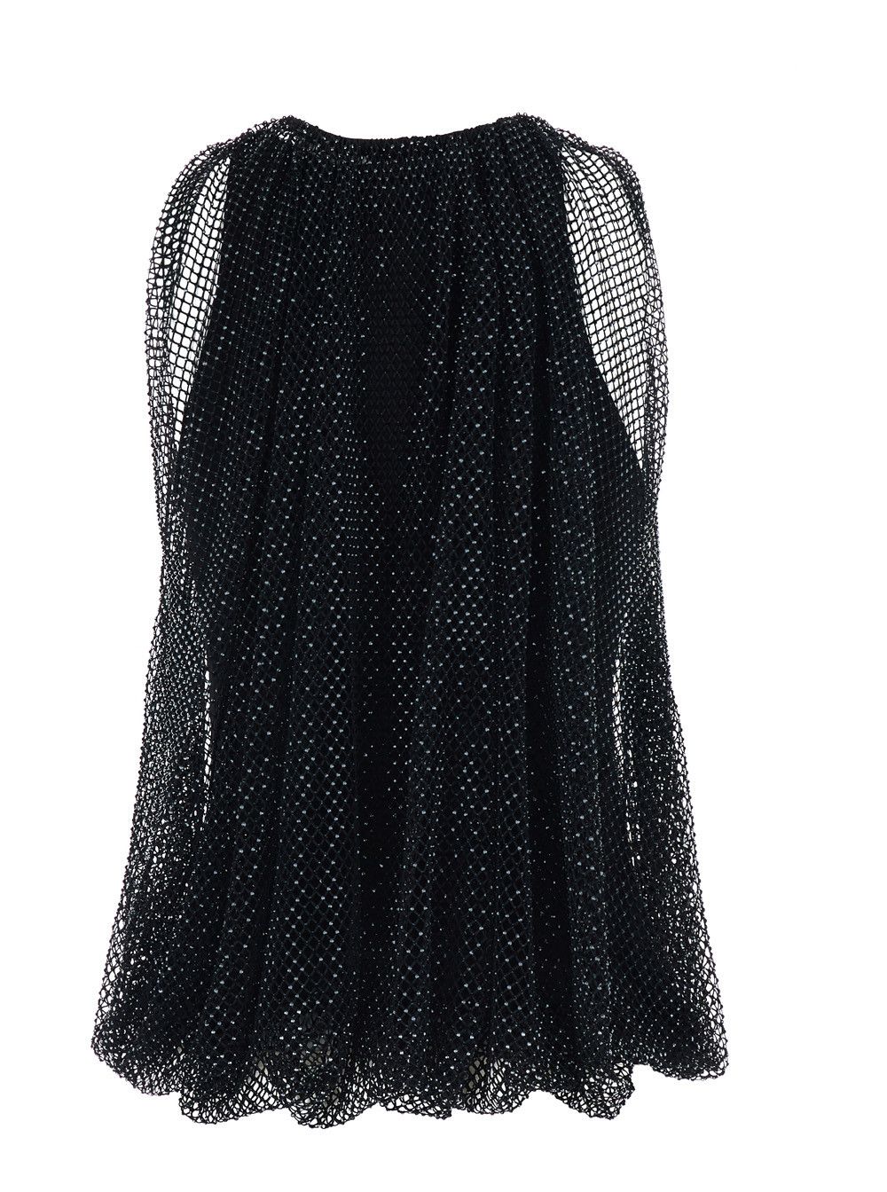 Sportmax Top with Mesh Design and All-Over Applied Rhinestones in Black Fabric for Women Size M / US 6-8 / IT 42-44 - 2 Thumbnail