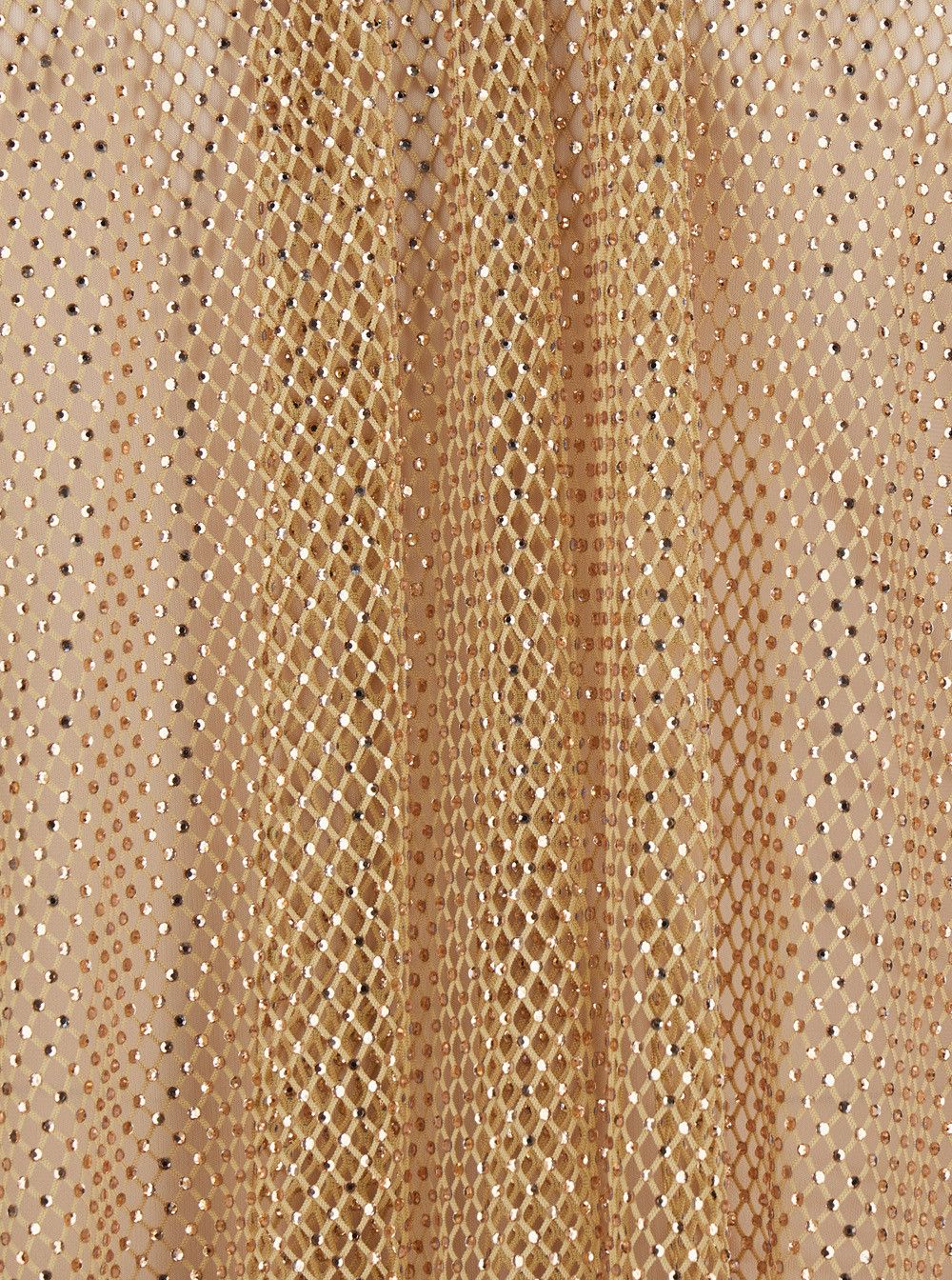 Sportmax Top with Mesh Design and All-Over Applied Rhinestones in Beige Fabric for Women Size S / US 4 / IT 40 - 3 Thumbnail