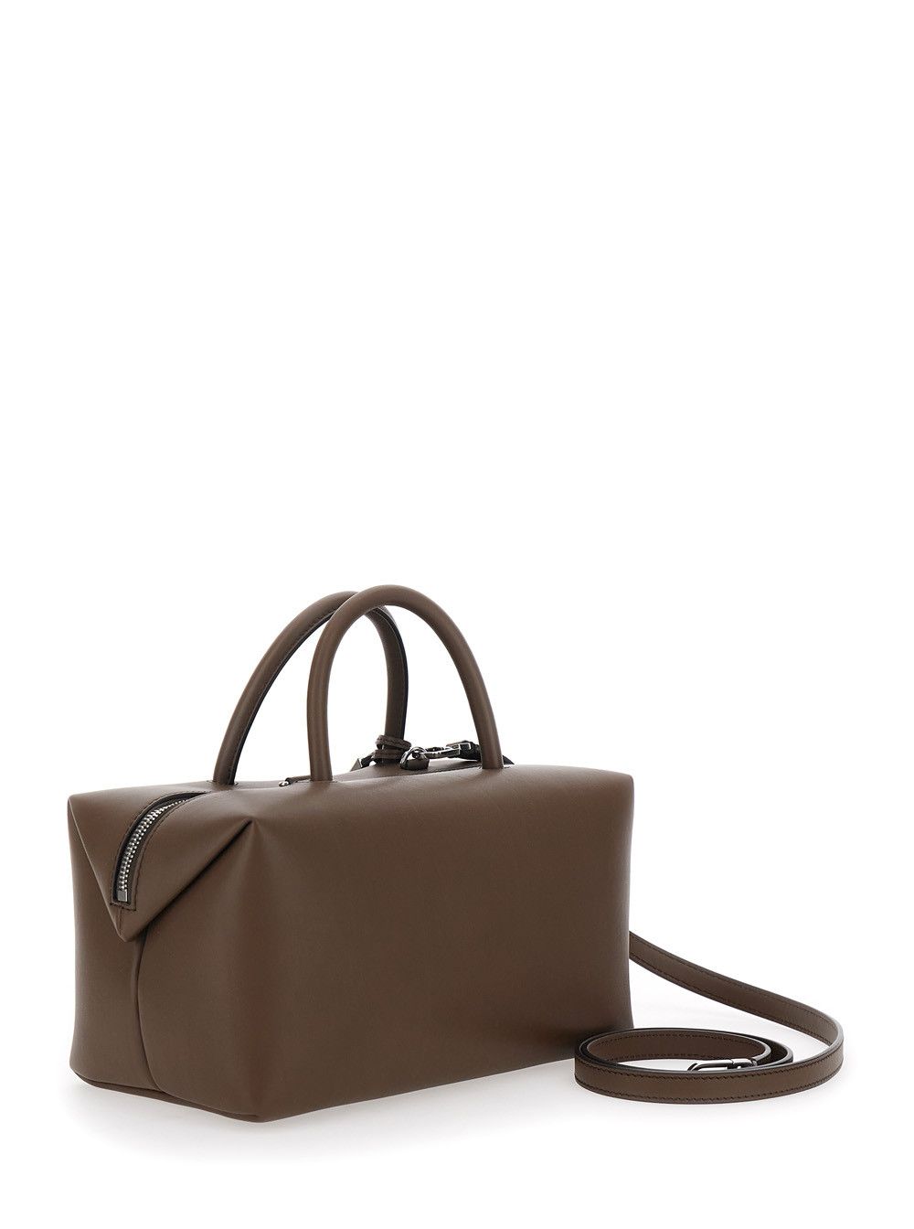 Max Mara 'Holdall Media' Brown Handbag with Adjustable and Removable Shoulder Strap and Logo Lettering on the Front in Leather Woman Size ONE SIZE - 3 Thumbnail