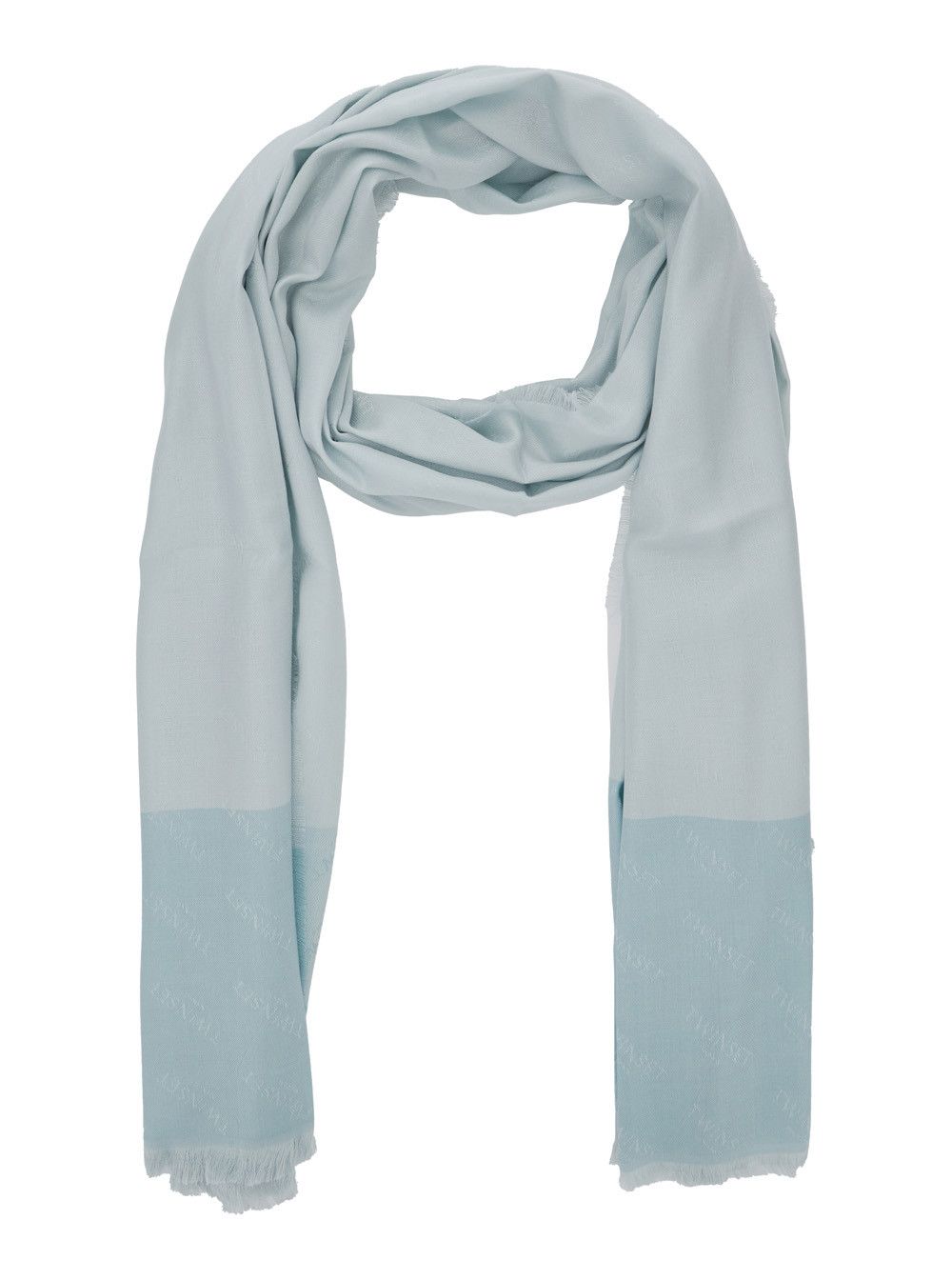 TWINSET Fringed Edge Scarf in Blue Wool Blend for Women Size ONE SIZE - 2 Thumbnail