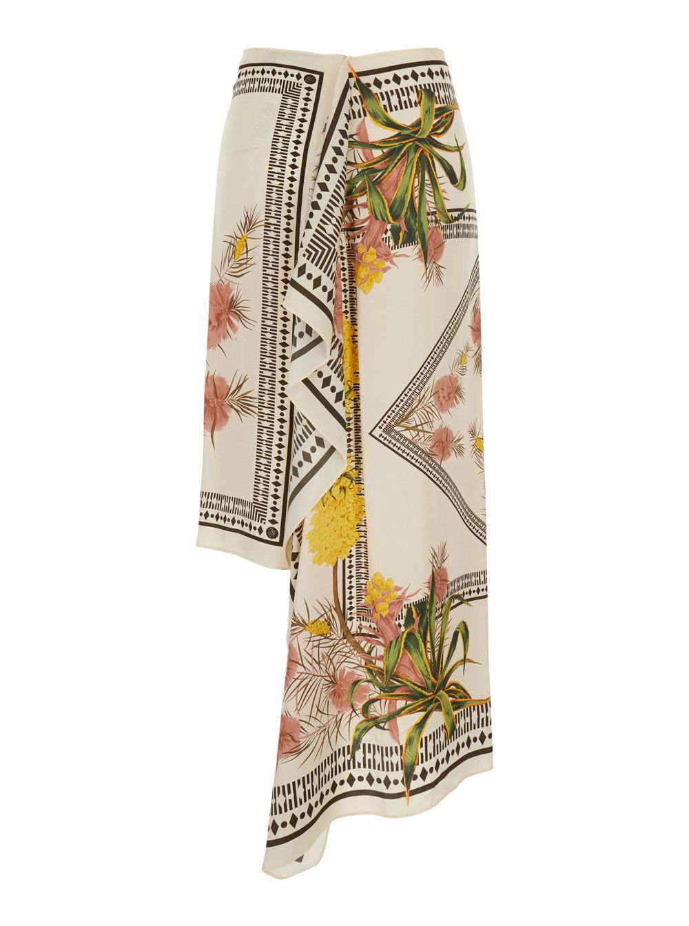 Blumarine Floral Skirt with Hidden Closure at the Back in Multicolor Viscose for Women Size 30" / US 8 / IT 44 - 2 Thumbnail