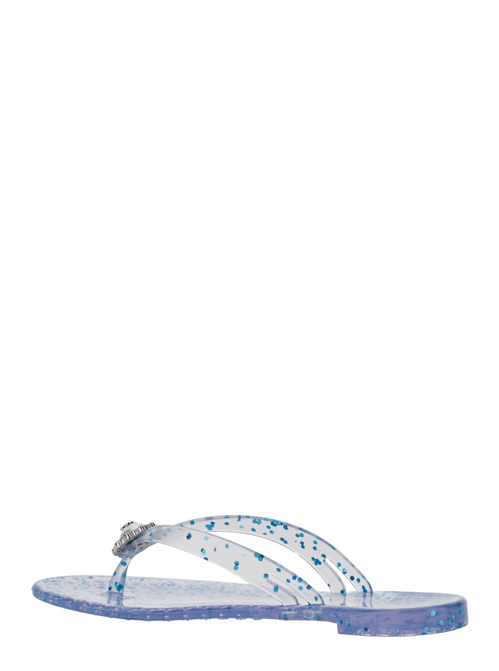 Casadei Multicolor Crystal-Embellished Flip-Flop Sandal in PVC for Women Size US 9 / IT 39 - 3 Thumbnail