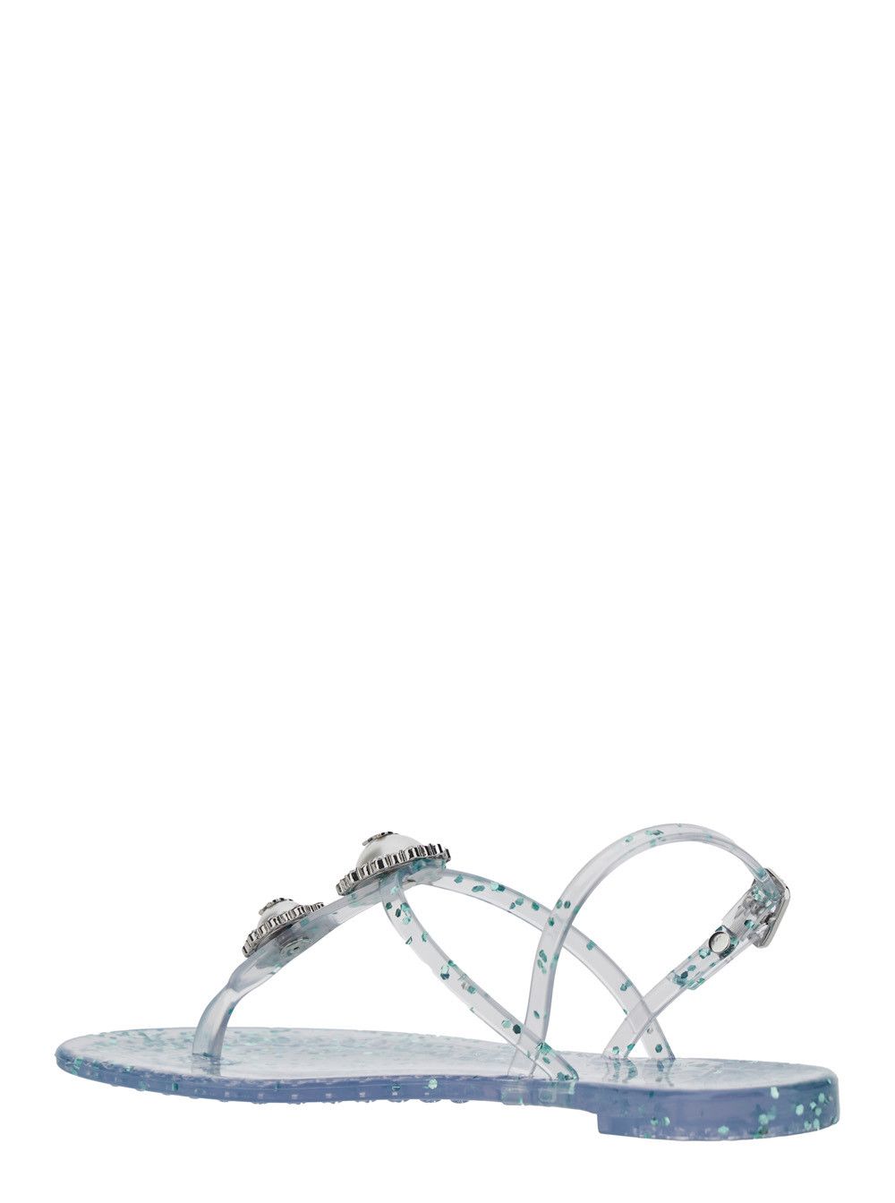 Casadei Multicolor 'Crystal Decoration' Sandal with All-Over Print in PVC for Women Size US 10 / IT 40 - 3 Thumbnail