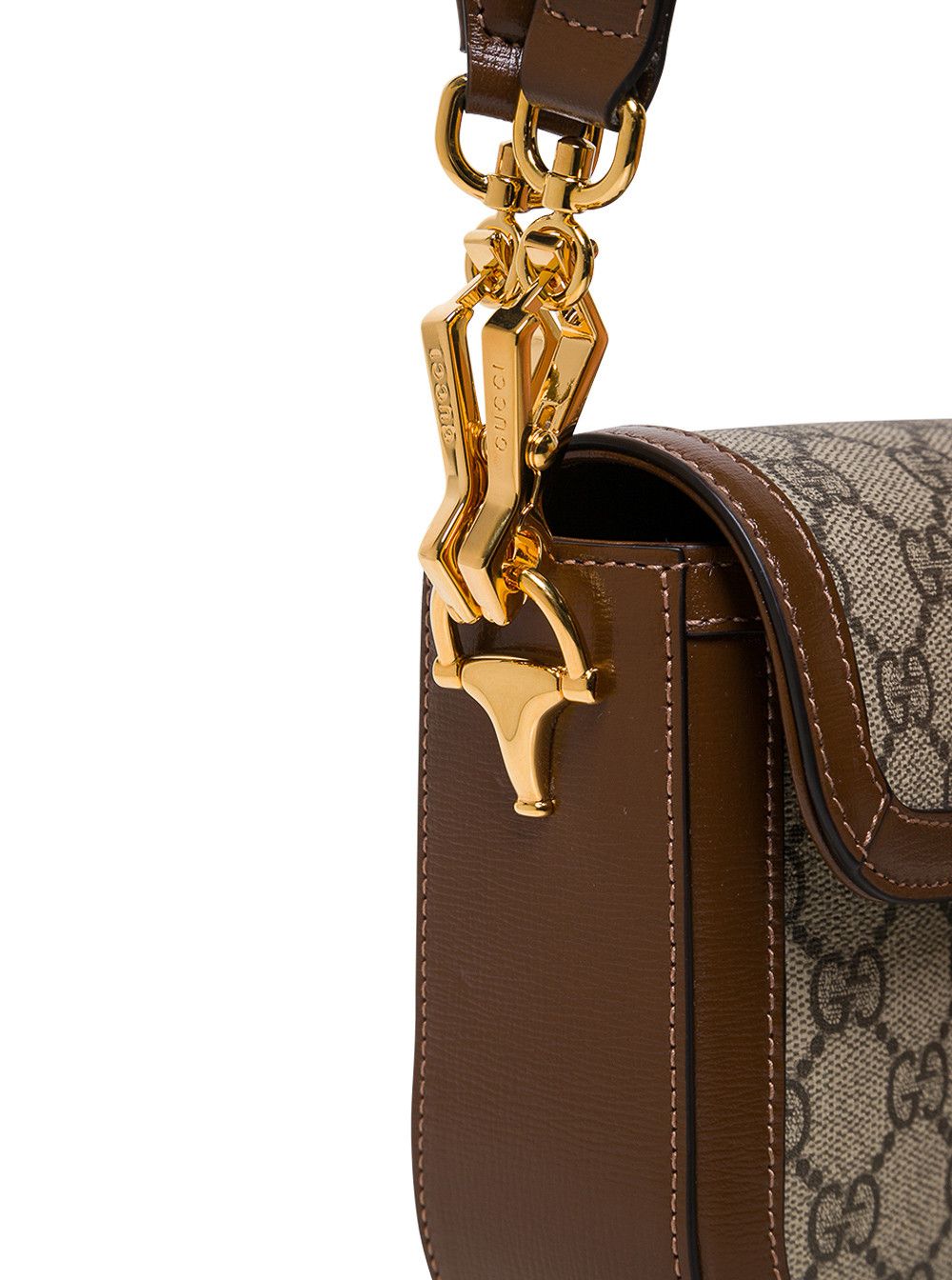 Gucci Beige Crossbody bag 'Horsebit 1955' with Web detail in GG Canvas Women Size ONE SIZE - 3 Thumbnail
