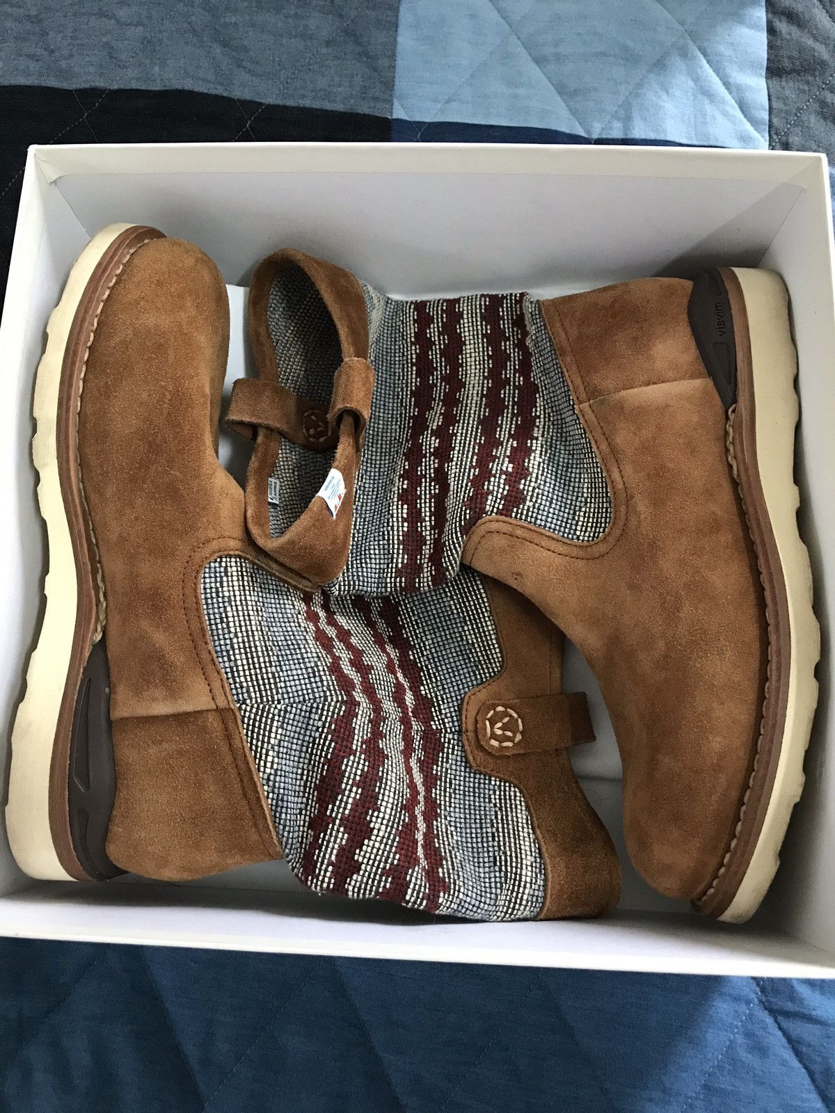 Visvim Wabanaki Blanket Folk Boots | Grailed