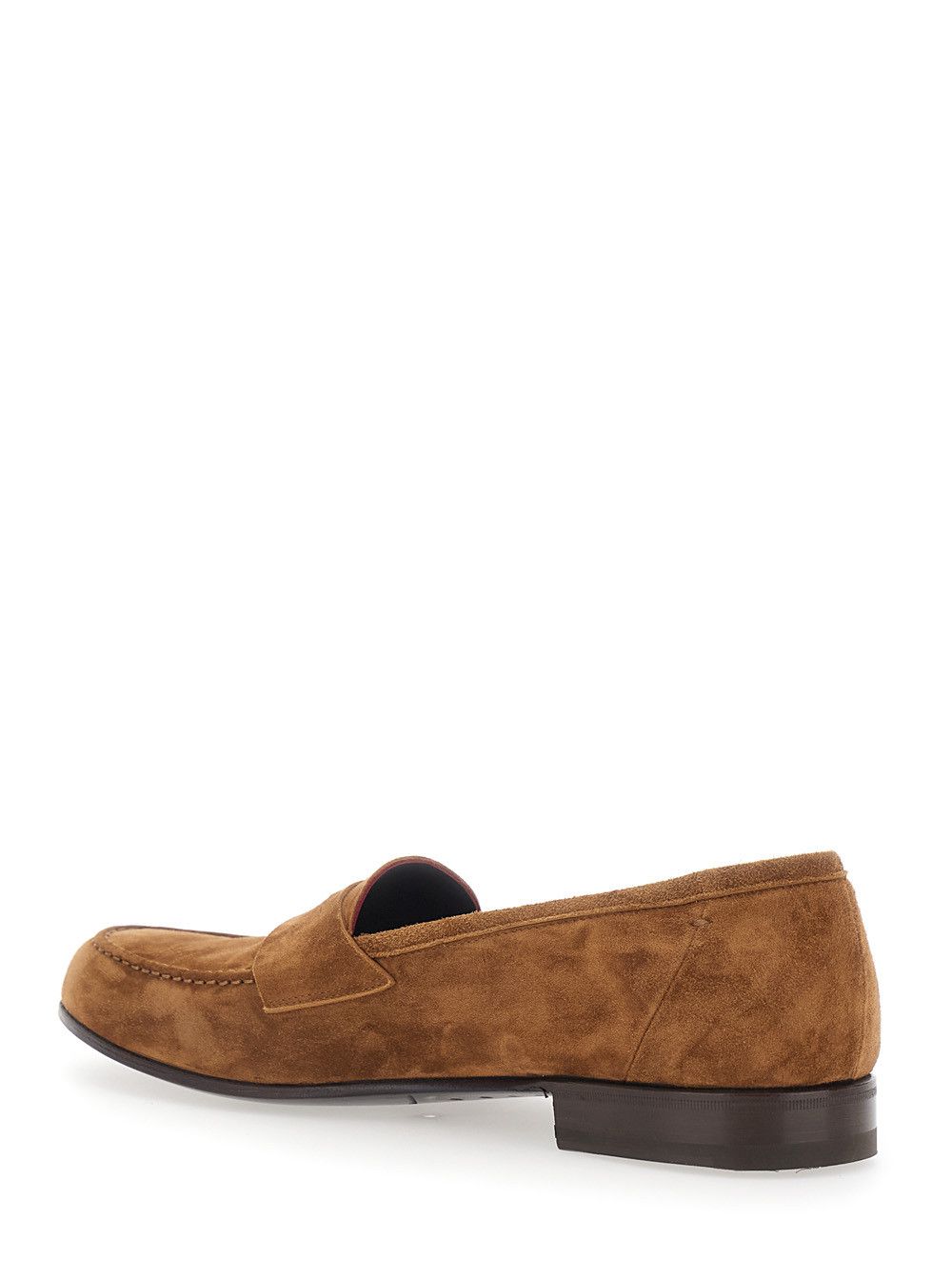 Lidfort Loafers 'LIDFORT' Brown with Rounded Toe and Contrast Stitching in Suede Men Size US 9 / EU 42 - 3 Thumbnail