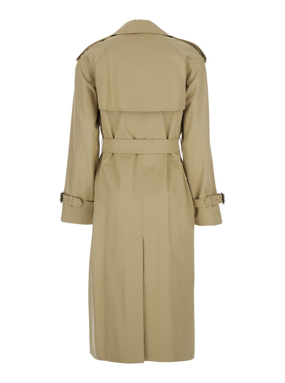 Burberry 'Castleford' Beige Double-breasted Trench Coat with Waist Belt in Cotton Blend Women Size XS / US 0-2 / IT 36-38 - 2 Thumbnail