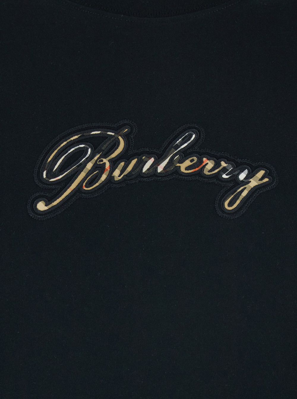 Burberry Black T-Shirt with Logo Lettering on the Front in Cotton Woman Size M / US 6-8 / IT 42-44 - 3 Thumbnail