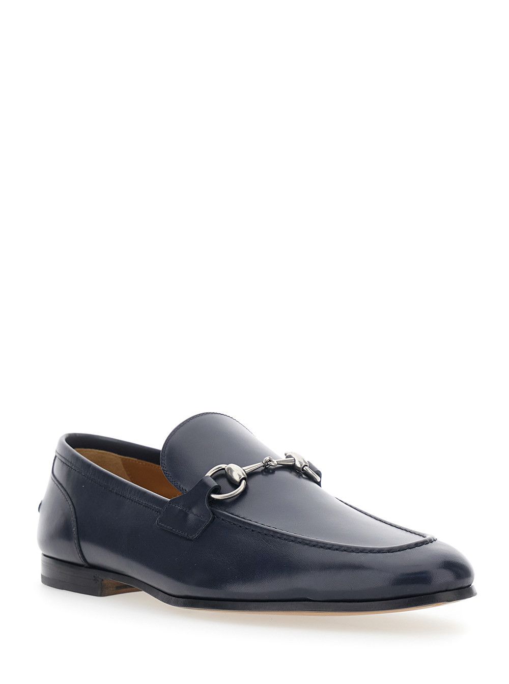 Gucci Blue Loafers 'Jordan' with Horsebit on the Front and Low Heel in Leather for Men Size US 7 / EU 40 - 2 Thumbnail