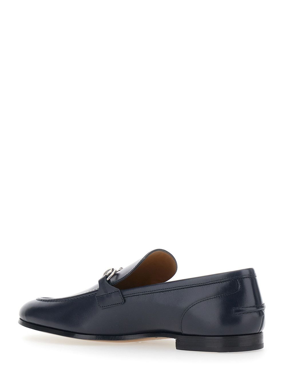 Gucci Blue Loafers 'Jordan' with Horsebit on the Front and Low Heel in Leather for Men Size US 9.5 / EU 42-43 - 3 Thumbnail