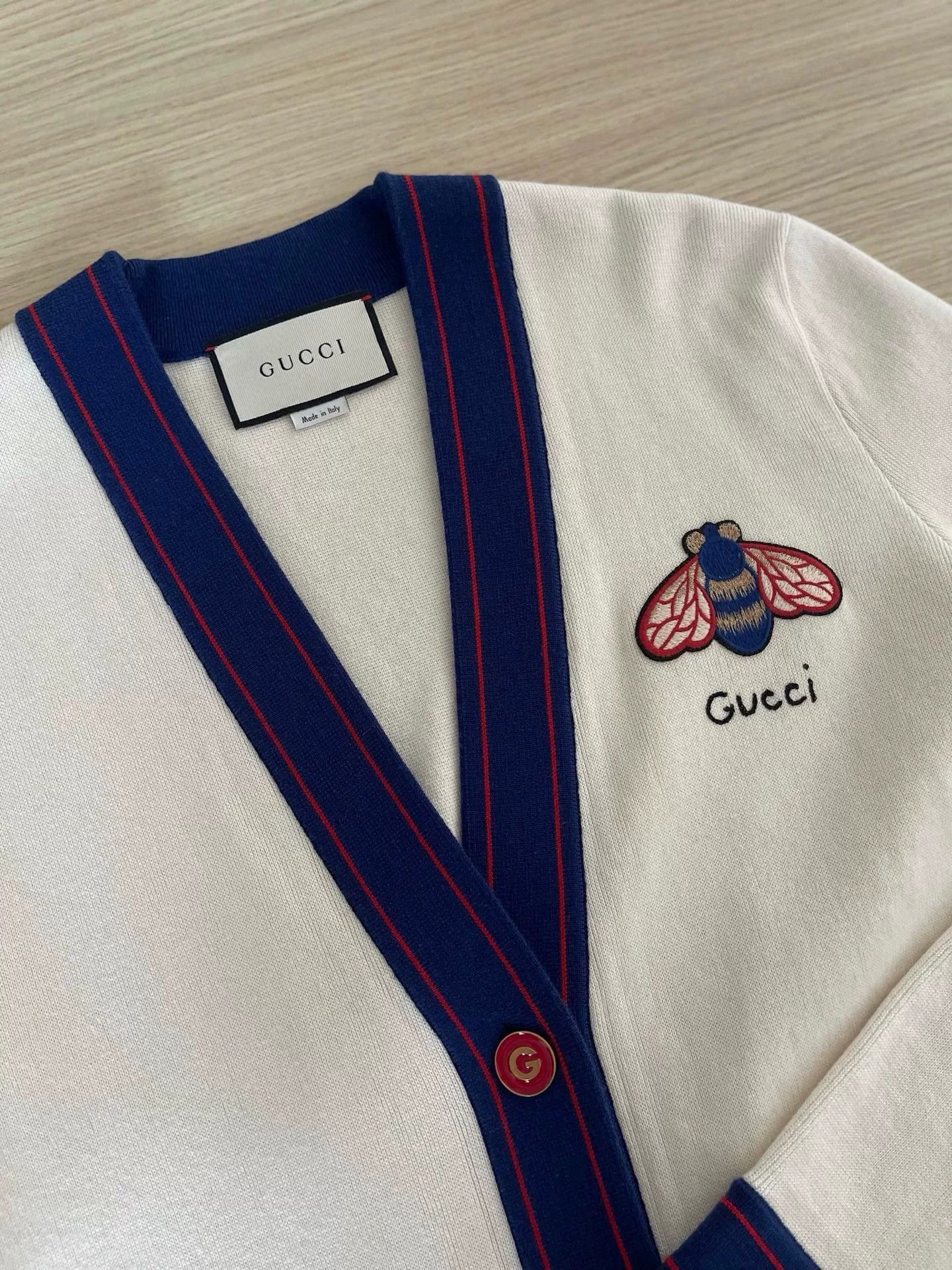 Gucci Gucci Bee Embroidered Knit Cardigan S Size US S / EU 44-46 / 1 - 4 Thumbnail