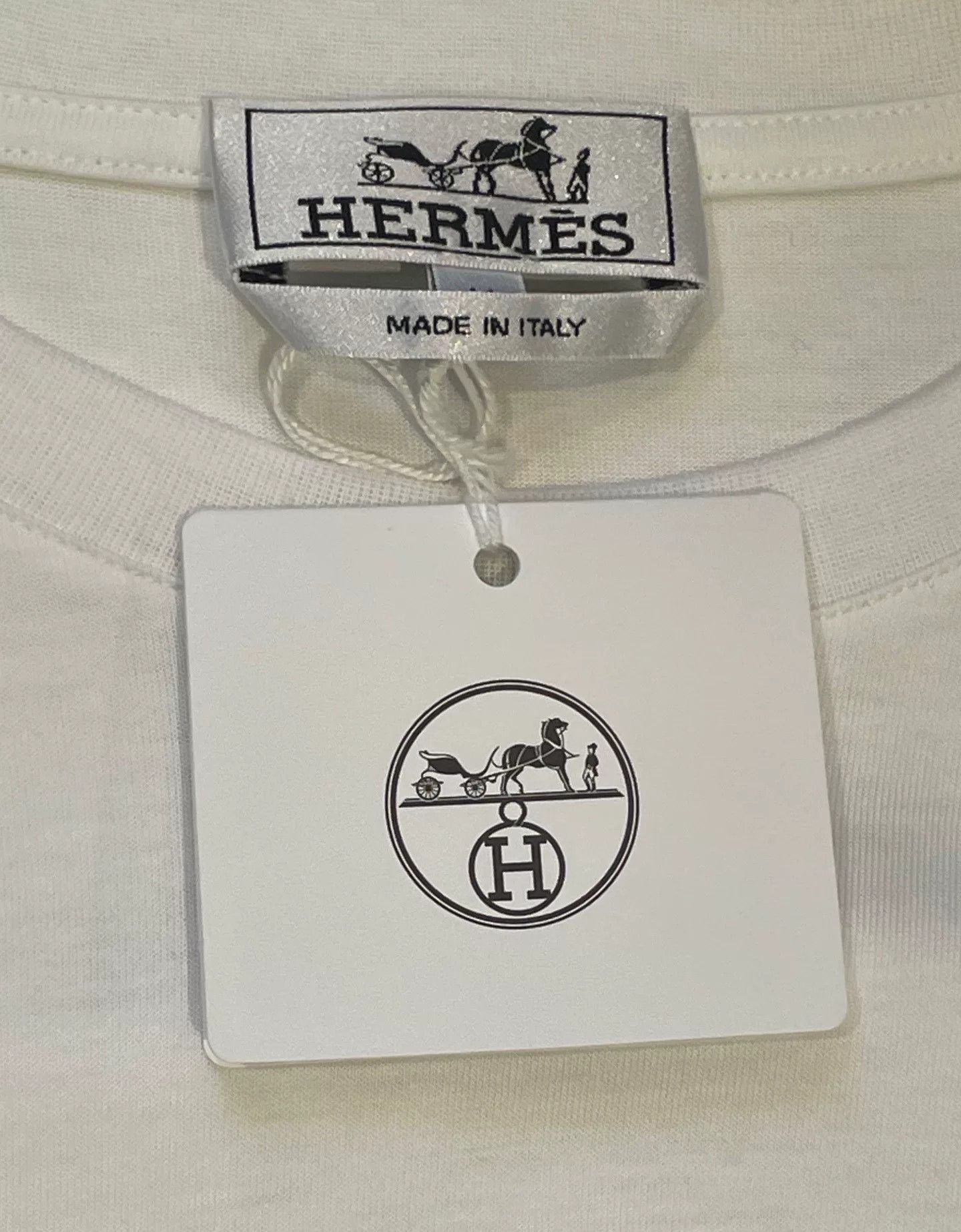 Hermes HERMES FW21 Striped Trim Short Sleeve Tee Size US L / EU 52-54 / 3 - 5 Thumbnail