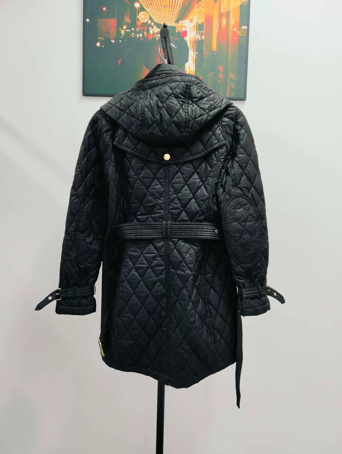 Burberry Burberry Belted Mid-Length Hooded Cotton Coat Size US XS / EU 42 / 0 - 2 Thumbnail