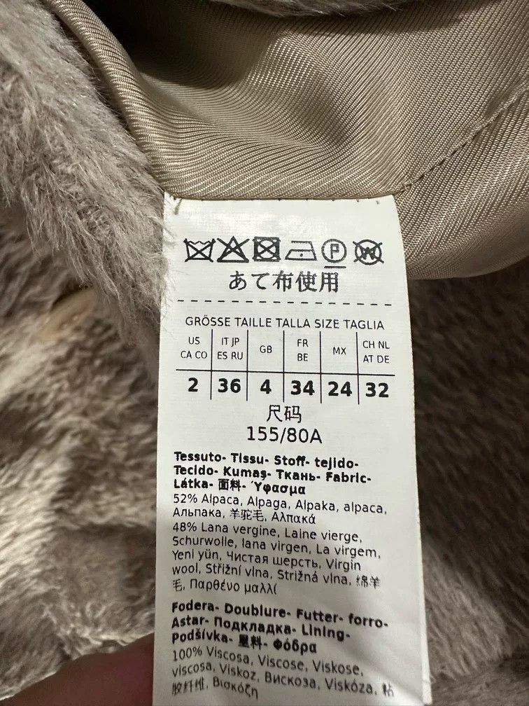 Max Mara Maxmara Studio Alpaca Wool Coat Size US S / EU 44-46 / 1 - 5 Thumbnail