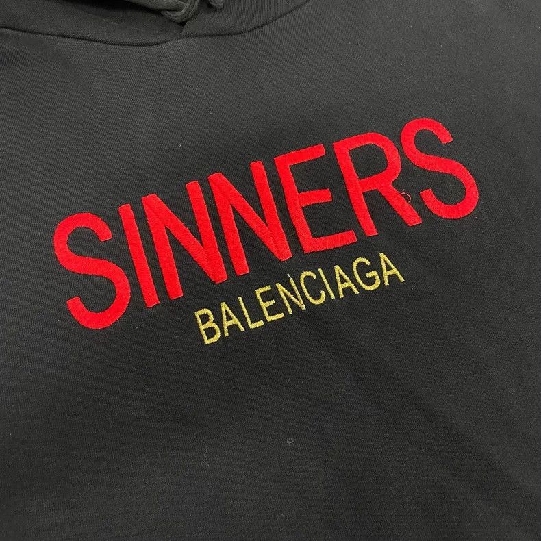 Balenciaga Balenciaga Sinners Embroidered Hoodie Size US S / EU 44-46 / 1 - 3 Thumbnail