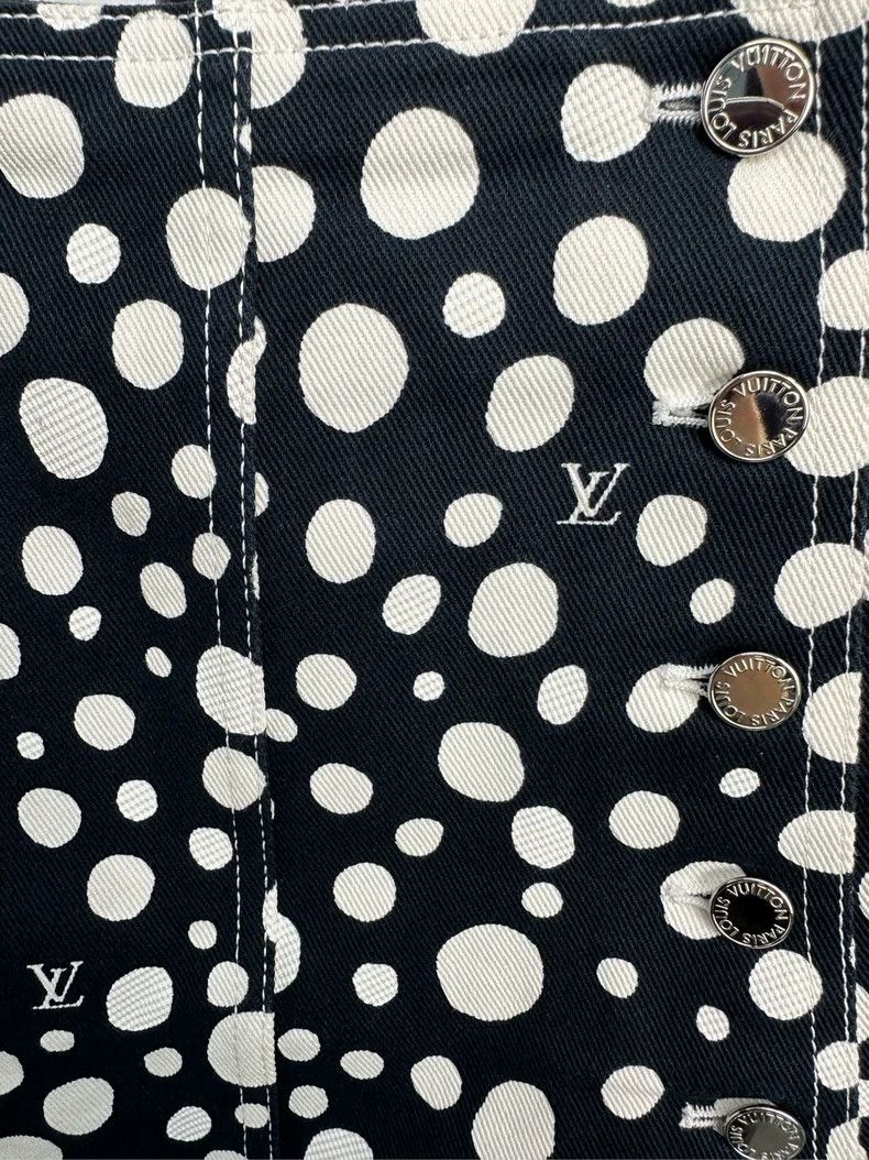 Louis Vuitton LV Black Double-Breasted Printed Skirt Size US 36 / EU 52 - 3 Thumbnail