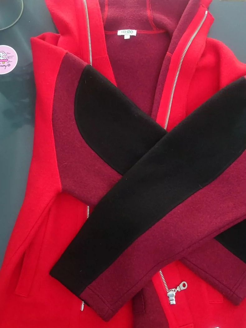 Kenzo Kenzo Red Wool Blend Jacket Size US S / EU 44-46 / 1 - 5 Thumbnail