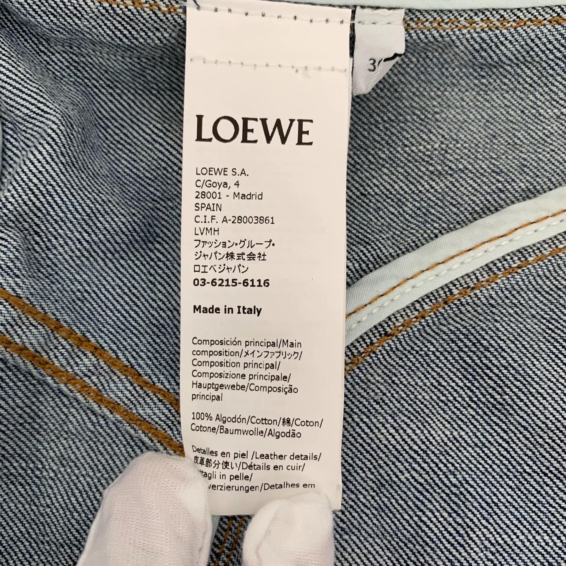Loewe Loewe Blue Denim Asymmetric Jacket Size US XS / EU 42 / 0 - 8 Thumbnail