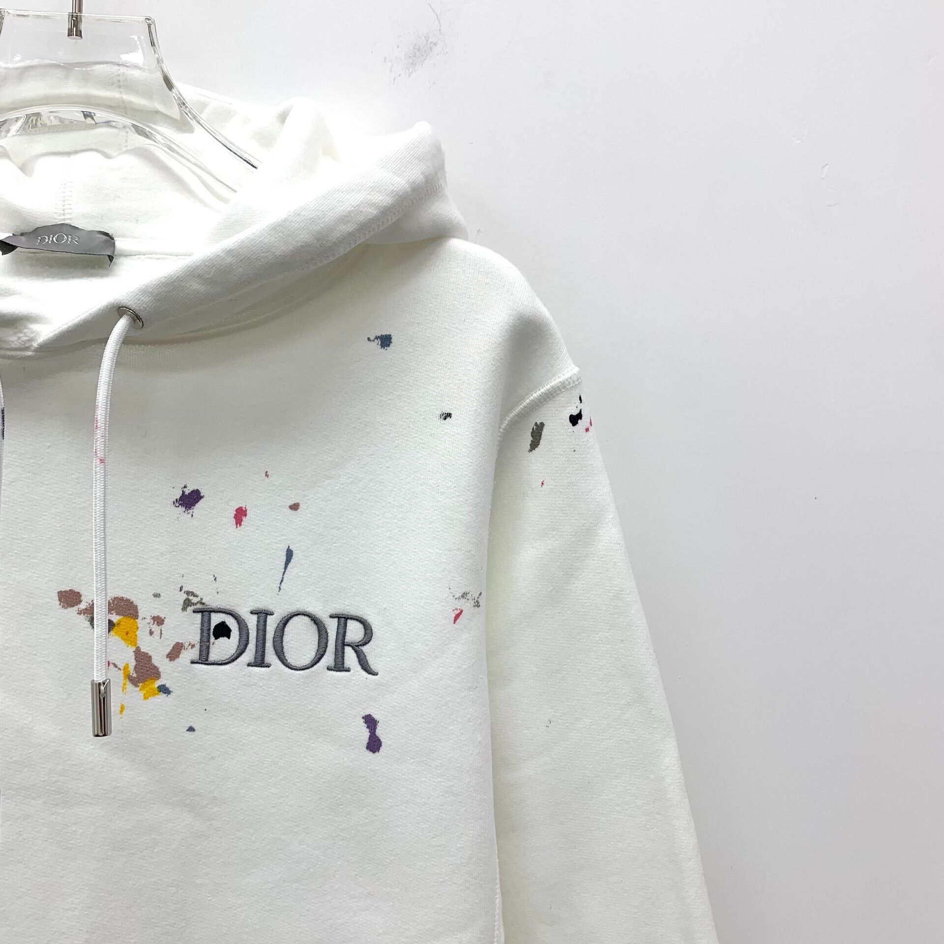 Dior dior white logo embroidered hoodie sweatshirt Size US XS / EU 42 / 0 - 3 Thumbnail