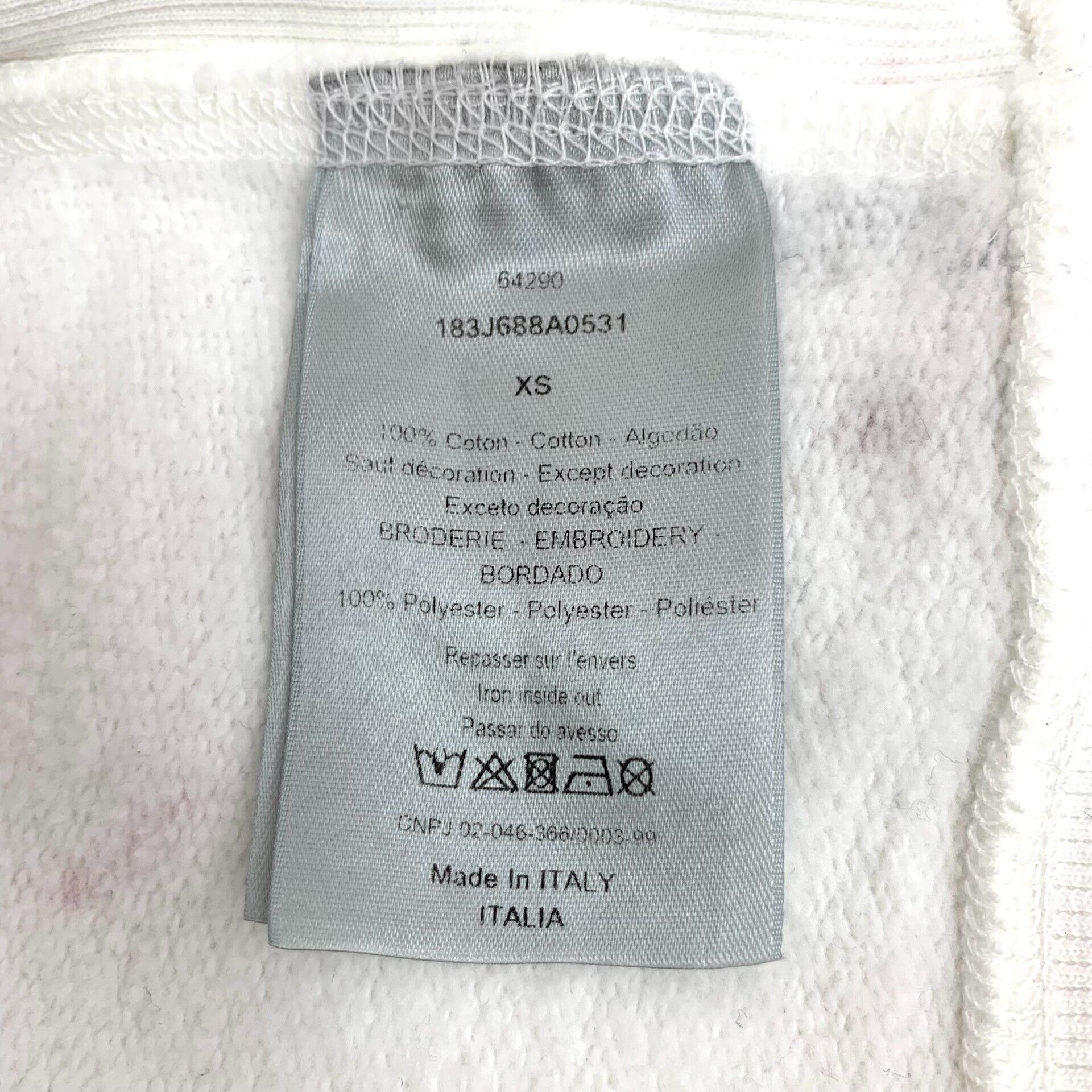 Dior dior white logo embroidered hoodie sweatshirt Size US XS / EU 42 / 0 - 7 Thumbnail