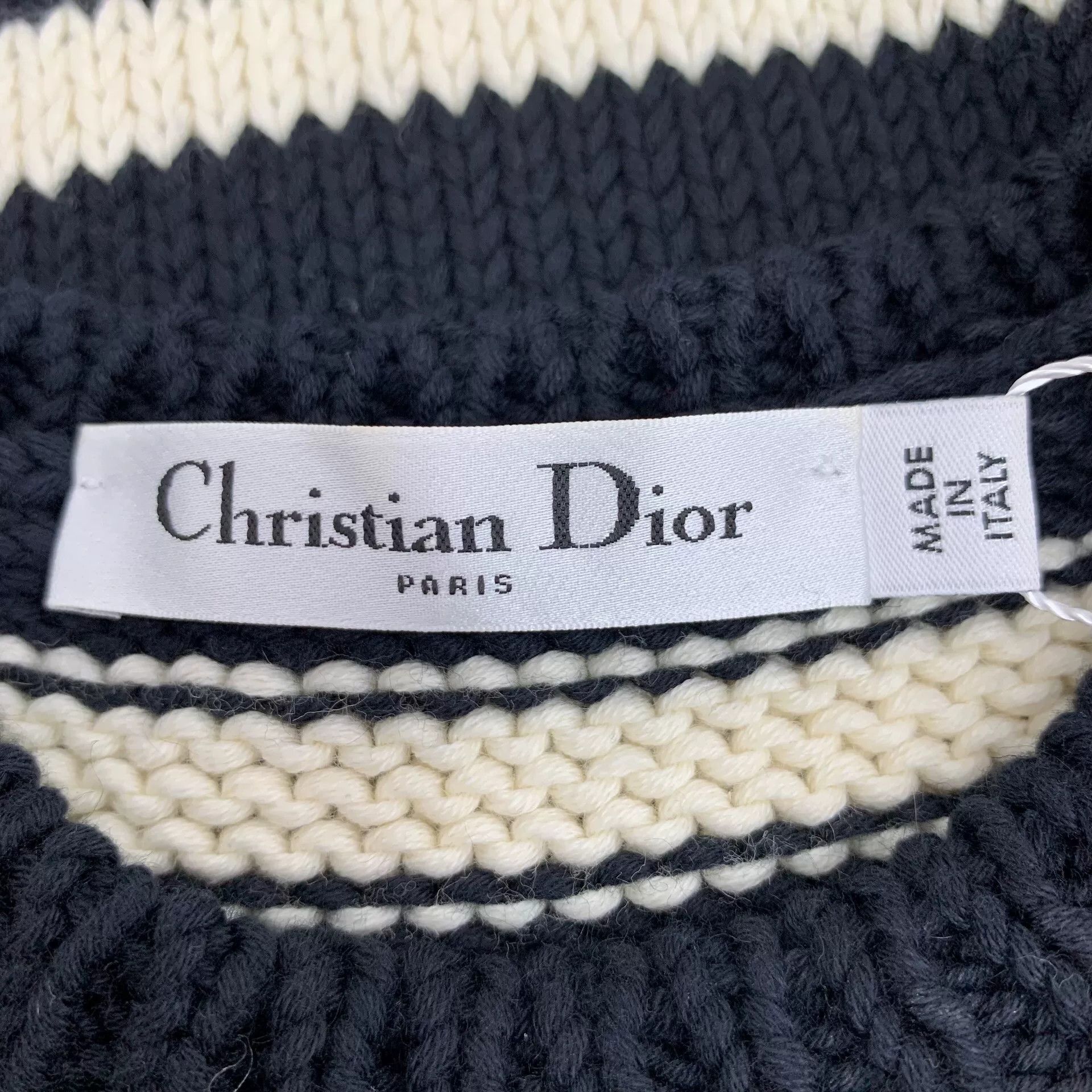 Dior christian dior black striped sleeveless top Size US XXS / EU 40 - 6 Thumbnail