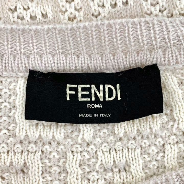 Fendi fendi logo knit round neck long sleeve sweater Size US S / EU 44-46 / 1 - 5 Thumbnail