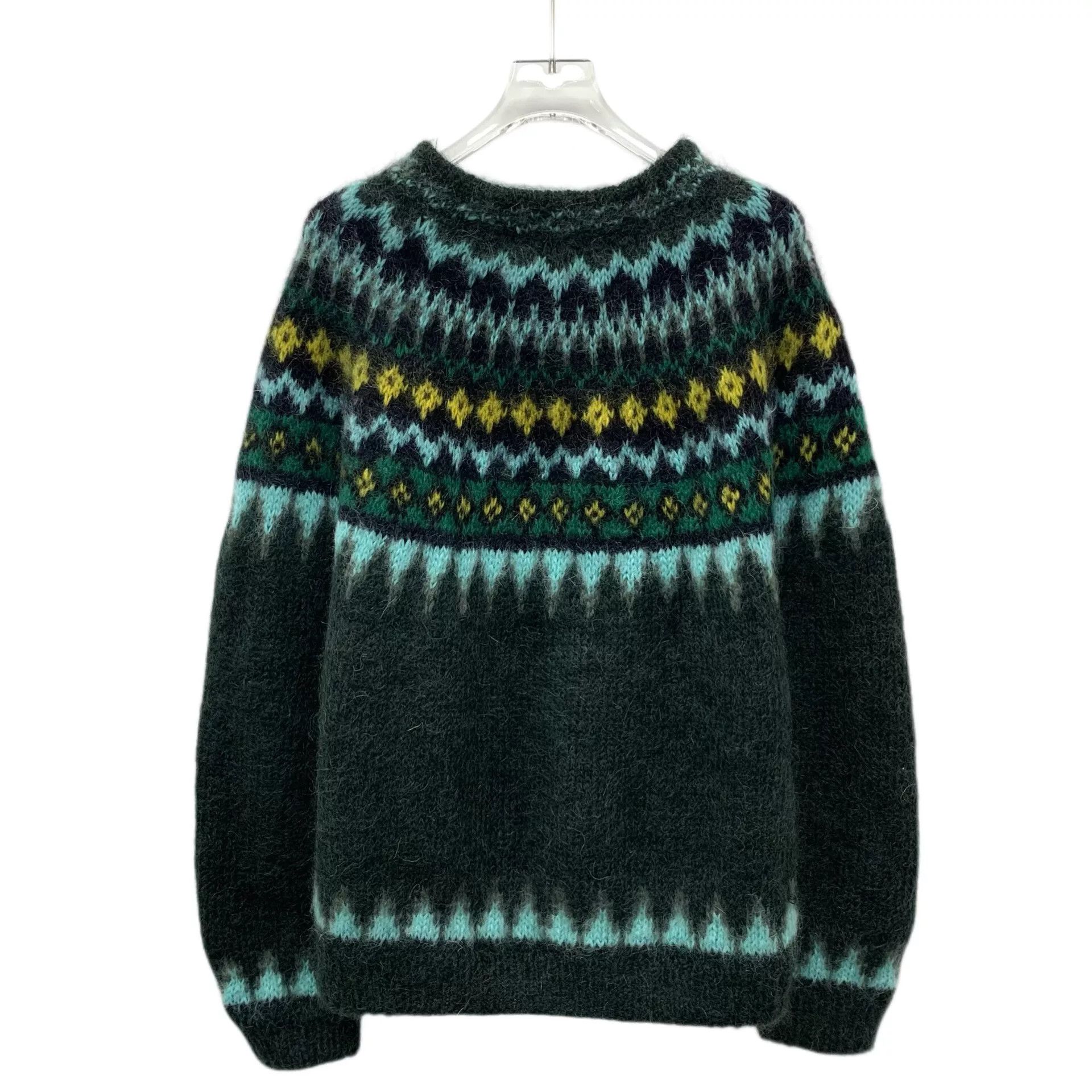 Loewe Loewe Green Animal Jacquard Mohair Sweater Size US S / EU 44-46 / 1 - 2 Thumbnail