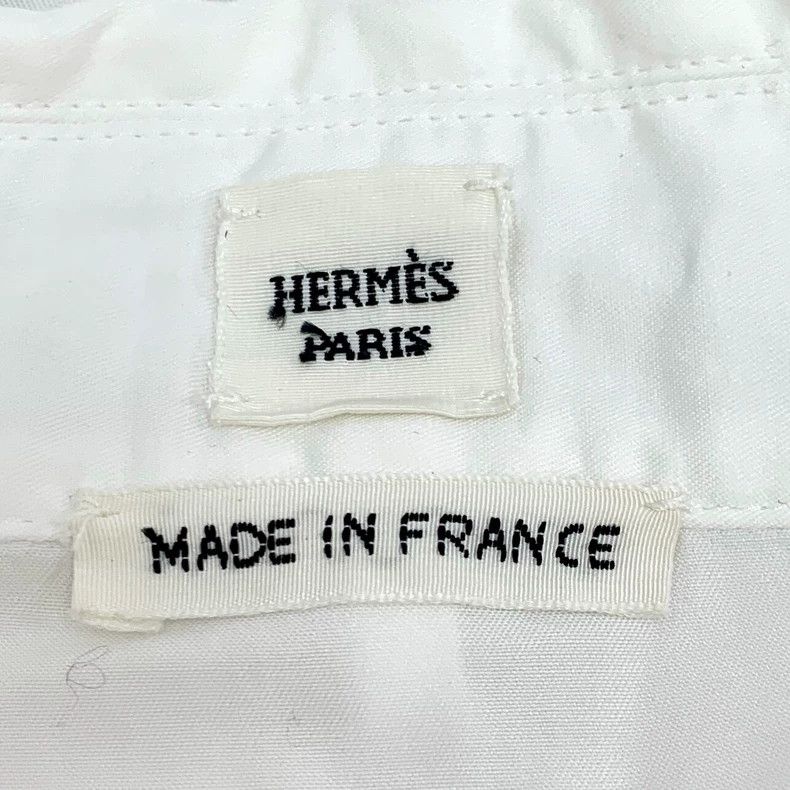 Hermes Hermes White Cotton Zip Shirt Jacket Size US XS / EU 42 / 0 - 6 Thumbnail