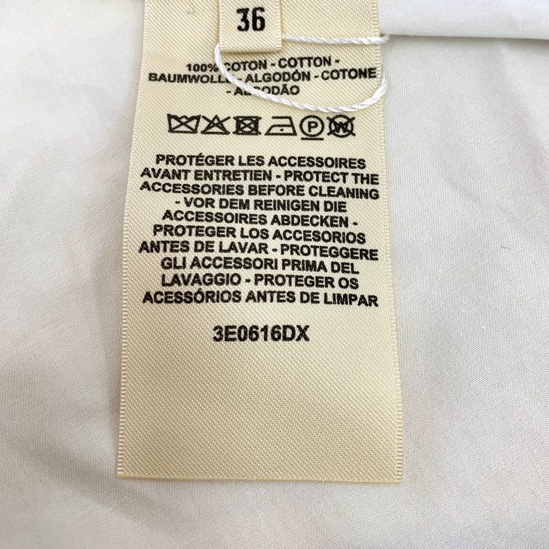 Hermes Hermes White Cotton Zip Shirt Jacket Size US XS / EU 42 / 0 - 7 Thumbnail