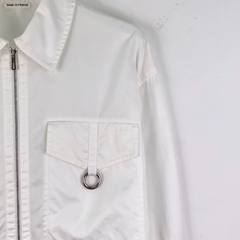 Hermes Hermes White Cotton Zip Shirt Jacket Size US XS / EU 42 / 0 - 3 Thumbnail